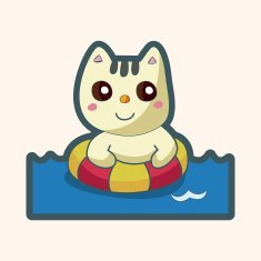 animal summer cartoon theme elements N82