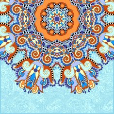 round pattern in ukrainian oriental ethnic style