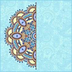 round pattern in ukrainian oriental ethnic style N2