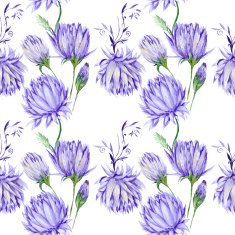 Creative Watercolor Purple Floral Pattern