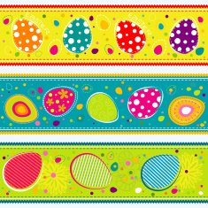 Template Easter greeting card ribbon