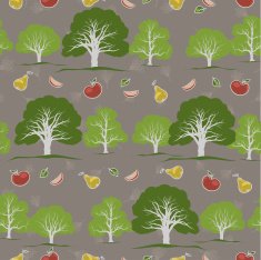 Seamless texture with garden and fruits