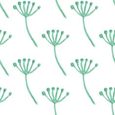 Watercolor painted floral seamless pattern