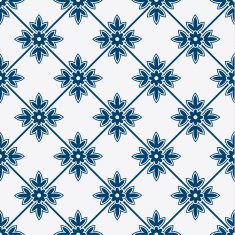 Blue and white delft pattern N13