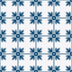 Blue and white delft pattern N15