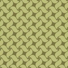 Green seamless pattern swirl leaves