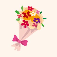 Birthday flower theme elements N5