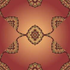 Flyer templste seamless design Brown mandala