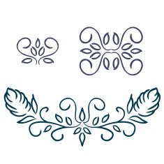Isolated Abstract Floral pattern N9