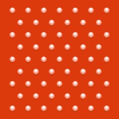 Red pattern with white shiny pearls