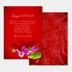 invitation template on tropical party