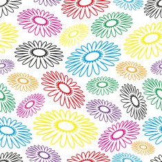 colorful simple abstract flower seamless light pattern eps10