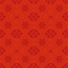 Damask Wallpaper Pattern Background Red N2