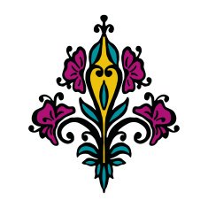 Isolated Abstract Floral pattern N18