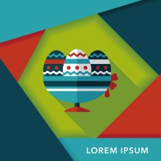 easter egg flat icon with long shadow eps10 N54