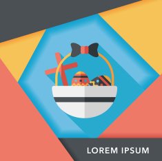 easter egg flat icon with long shadow eps10 N57