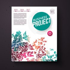 Colorful business project design template N2