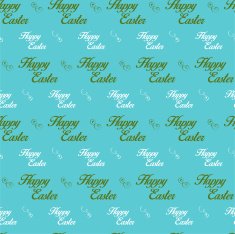 Happy Easter Letter Blue Seamless Background
