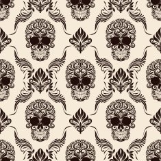 Brown Skull Pattern N4
