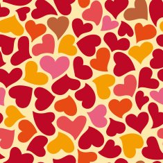 Heart shape seamless color pattern