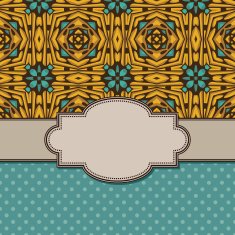 Vintage vector flower frame N20