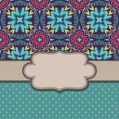 Vintage vector flower frame N21