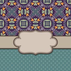 Vintage vector flower frame N23
