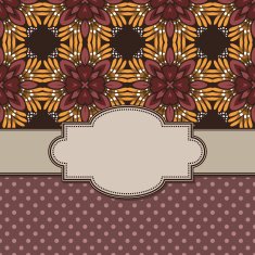 Vintage vector flower frame N25