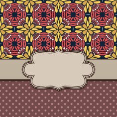 Vintage vector flower frame N26