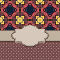 Vintage vector flower frame N28