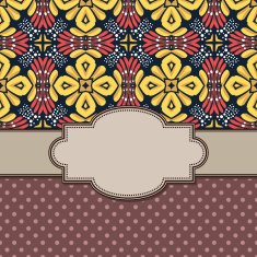 Vintage vector flower frame N30