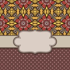 Vintage vector flower frame N32