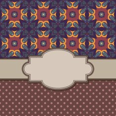 Vintage vector flower frame N34