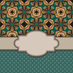 Vintage vector flower frame N35