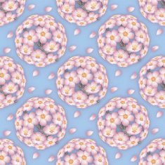 Background of cherry blossoms Seamless pattern N2