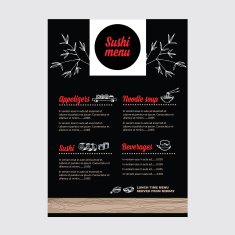 Restaurant cafe menu N9