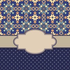 Vintage vector flower frame N36