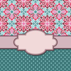 Vintage vector flower frame N37