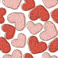 Seamless pattern with cookies N3