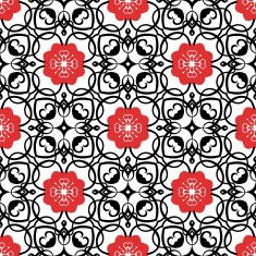 Seamless pattern with vintage flowers N5