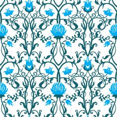 Seamless pattern with vintage flowers N6