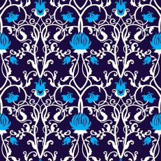 Seamless pattern with vintage flowers N7