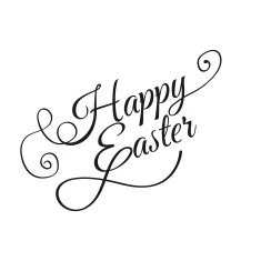 Happy Easter Hand lettering Greeting Card