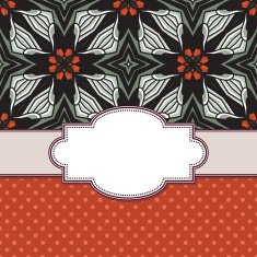 Vintage vector flower frame N39
