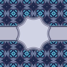 Vintage vector flower frame N41