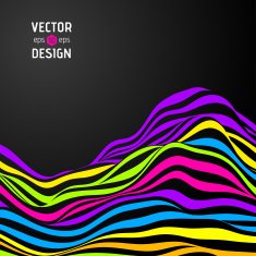 Vector abstract waves background N8