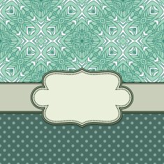 Vintage vector flower frame N43