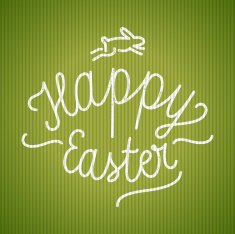 happy easter calligraphy card vector illustration