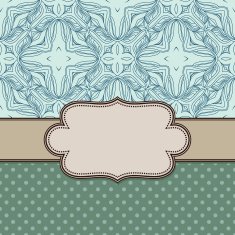 Vintage vector flower frame N44