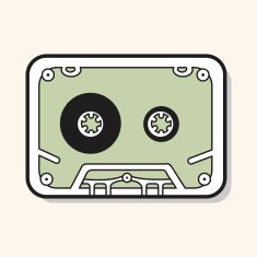 Audiotape theme elements vector eps N236